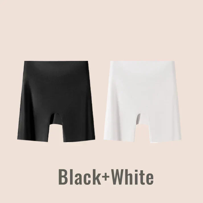Women High-waist Ice Silk Underwear with Tummy-control Hip-lifting